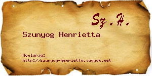 Szunyog Henrietta névjegykártya