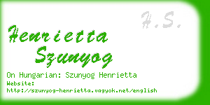 henrietta szunyog business card